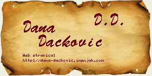 Dana Dačković vizit kartica
